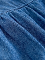 Mittelblau - Denim Tiered Maxi Wrap Dress - Bild 6 von 6