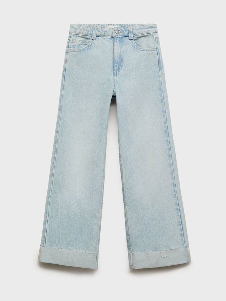 Mango Blue Wide Leg Jeans - Image 1 of 3