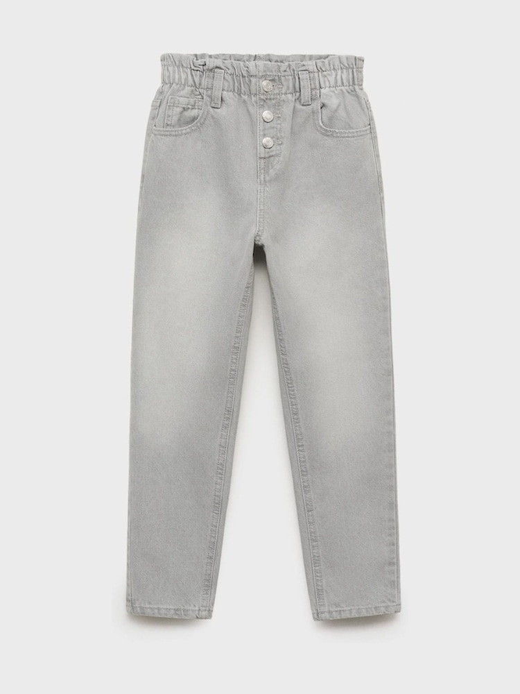 Mango Grey Paperbag Jeans - Image 1 of 3
