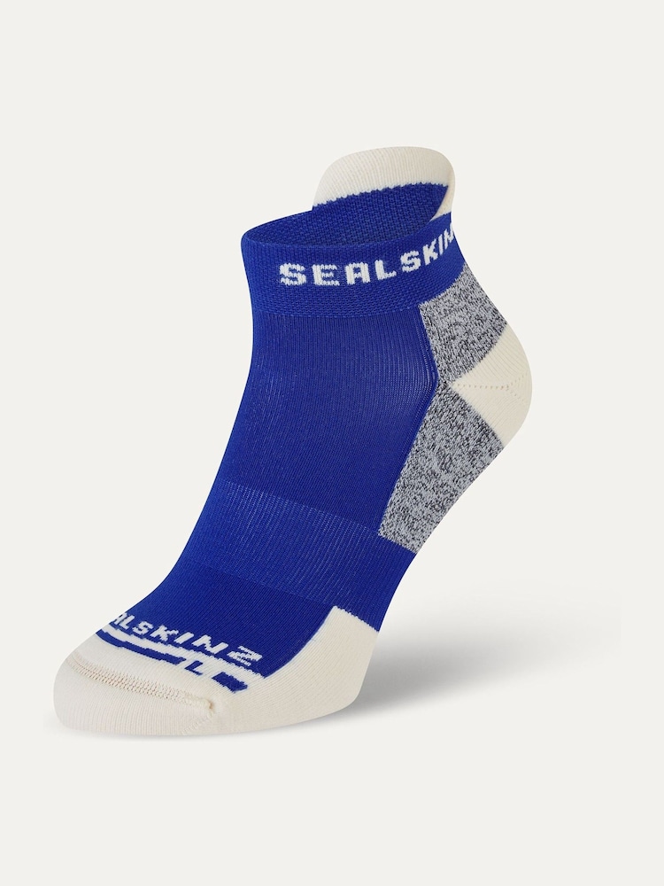 Blau/Chrom - Sealskinz Pedham Anti Blister Anklet Running Socks - Bild 1 von 2