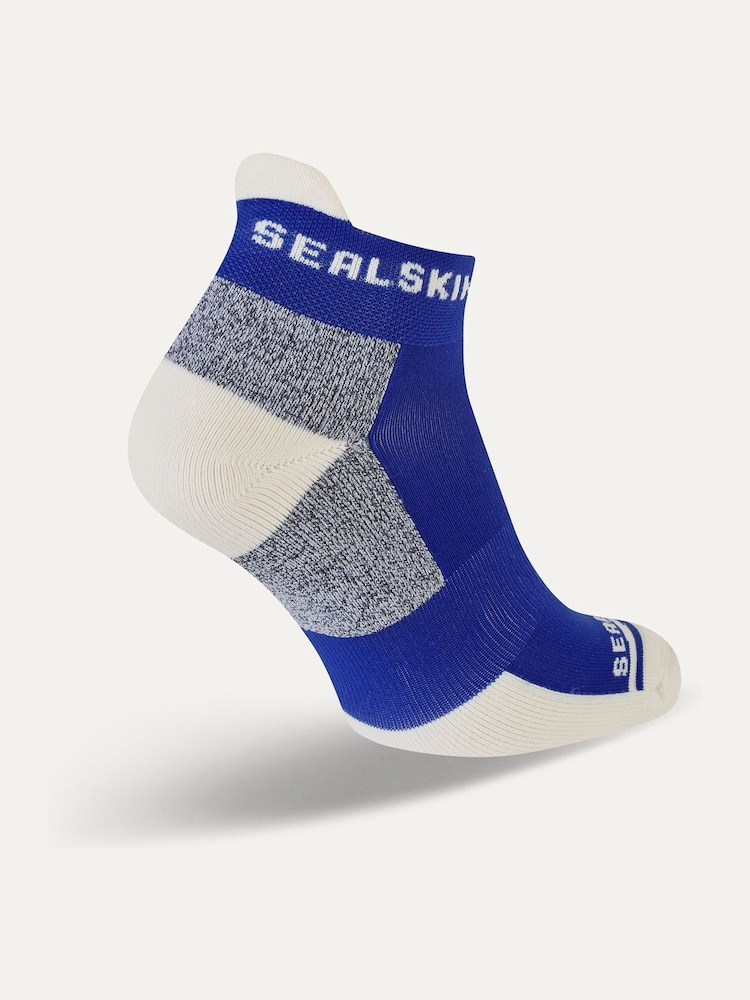 Blau/Chrom - Sealskinz Pedham Anti Blister Anklet Running Socks - Bild 2 von 2