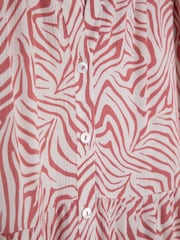 Lakeland Clothing Pink Serena Animal Print Midi Dress - Image 5 of 6