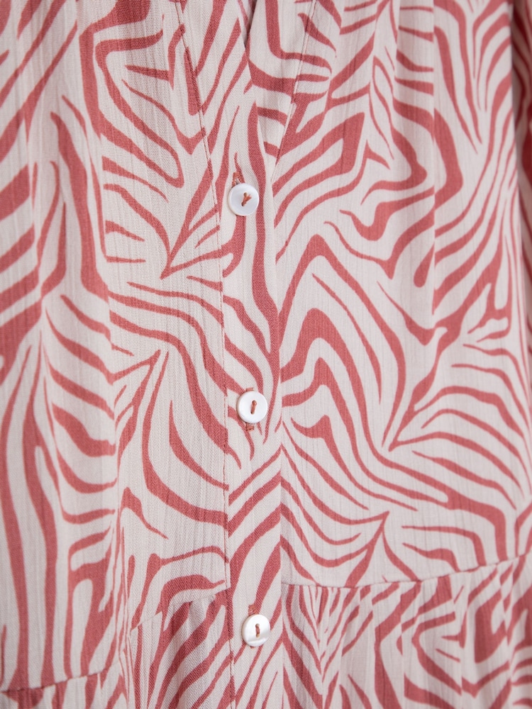 Lakeland Clothing Pink Serena Animal Print Midi Dress - Image 5 of 6