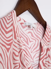Lakeland Clothing Pink Serena Animal Print Midi Dress - Image 6 of 6