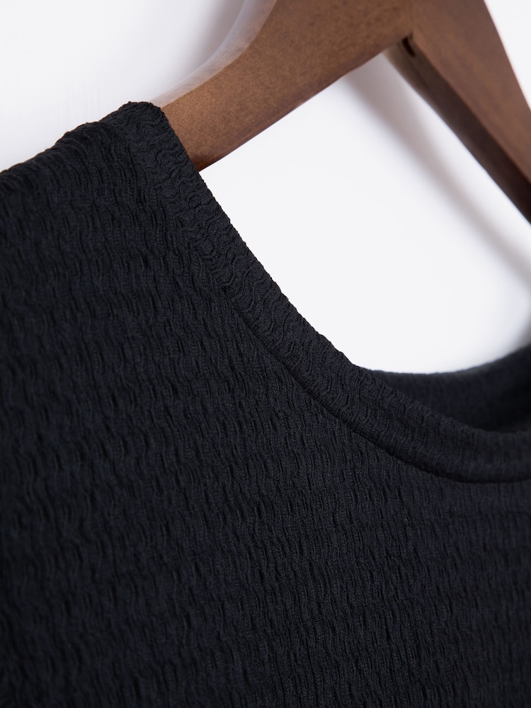Lakeland Clothing Josie Textured Black Top - Image 4 of 4