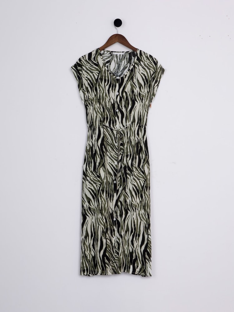 Lakeland Clothing Green Zoe Printed Midi Dress - Image 1 of 5