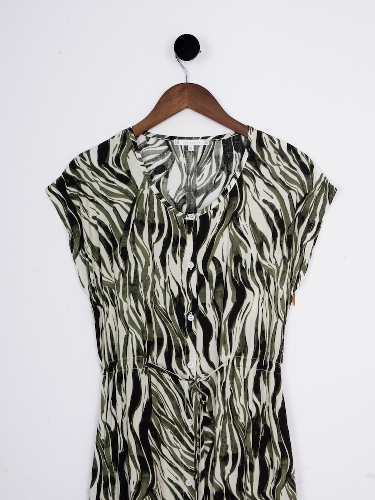 Lakeland Clothing Green Zoe Printed Midi Dress - Image 2 of 5