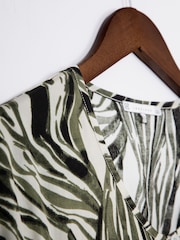 Lakeland Clothing Green Zoe Printed Midi Dress - Image 3 of 5