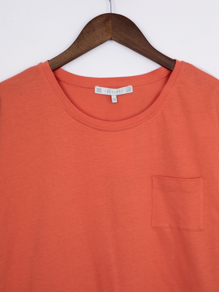 Lakeland Clothing Orange Prue Pocket T-Shirt - Image 2 of 4
