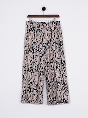 Lakeland Clothing Cream Tia Animal Print Wide Leg Culotte Trousers - Image 1 of 4