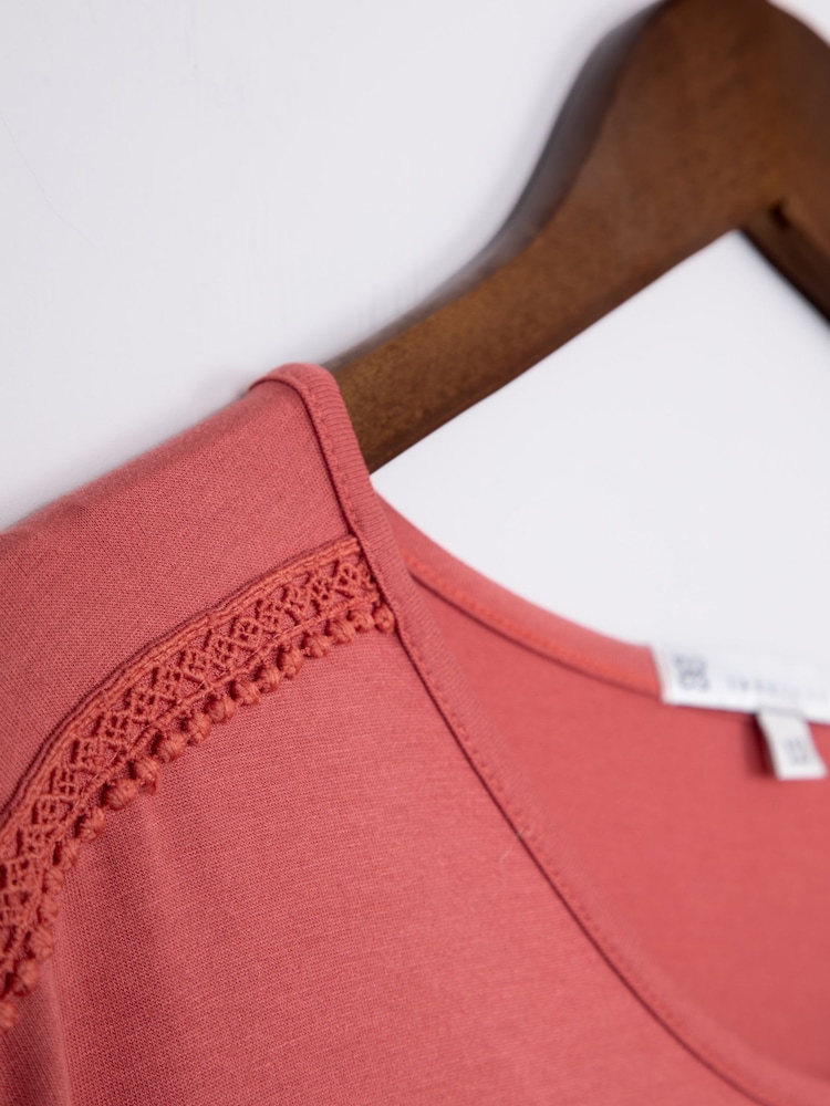 Lakeland Clothing Pink Rosie Short Sleeve Top - Image 3 of 4