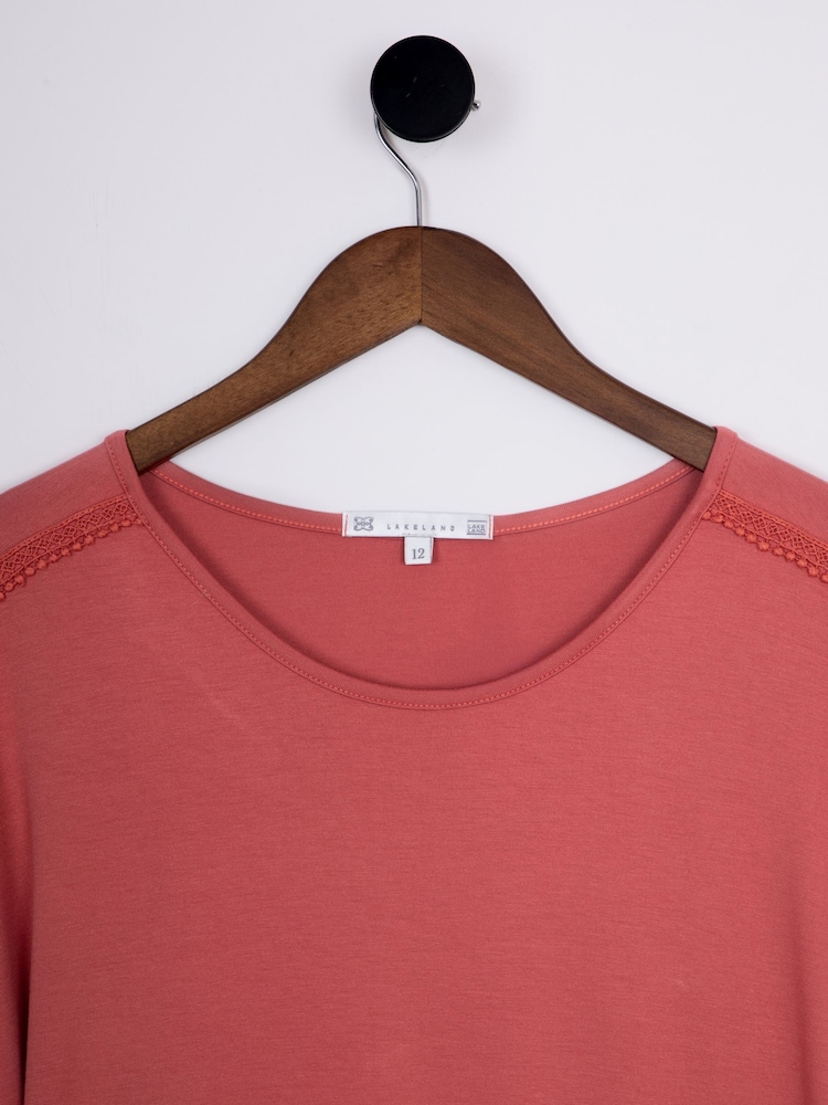 Lakeland Clothing Pink Rosie Short Sleeve Top - Image 4 of 4