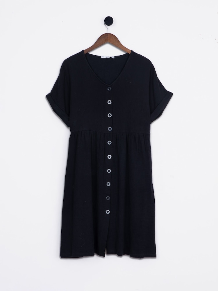 Lakeland Clothing 100% Cotton Cara Midi Black Dress - Image 1 of 5
