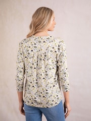 Lakeland Clothing Green Mia Floral Print Jersey Blouse - Image 5 of 7