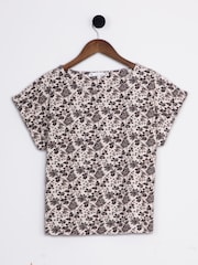 Lakeland Clothing Leah Short Sleeve Brown Blouse - Image 1 of 4