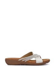 Pavers White Flat Soled Mules - Image 2 of 5