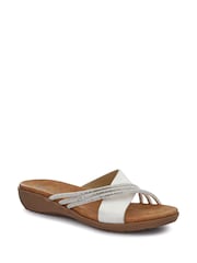 Pavers White Flat Soled Mules - Image 3 of 5