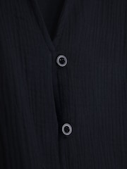 Lakeland Clothing Verity Tie Front Black Blouse - Imagen 4 de 6