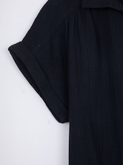 Lakeland Clothing Verity Tie Front Black Blouse - Imagen 5 de 6