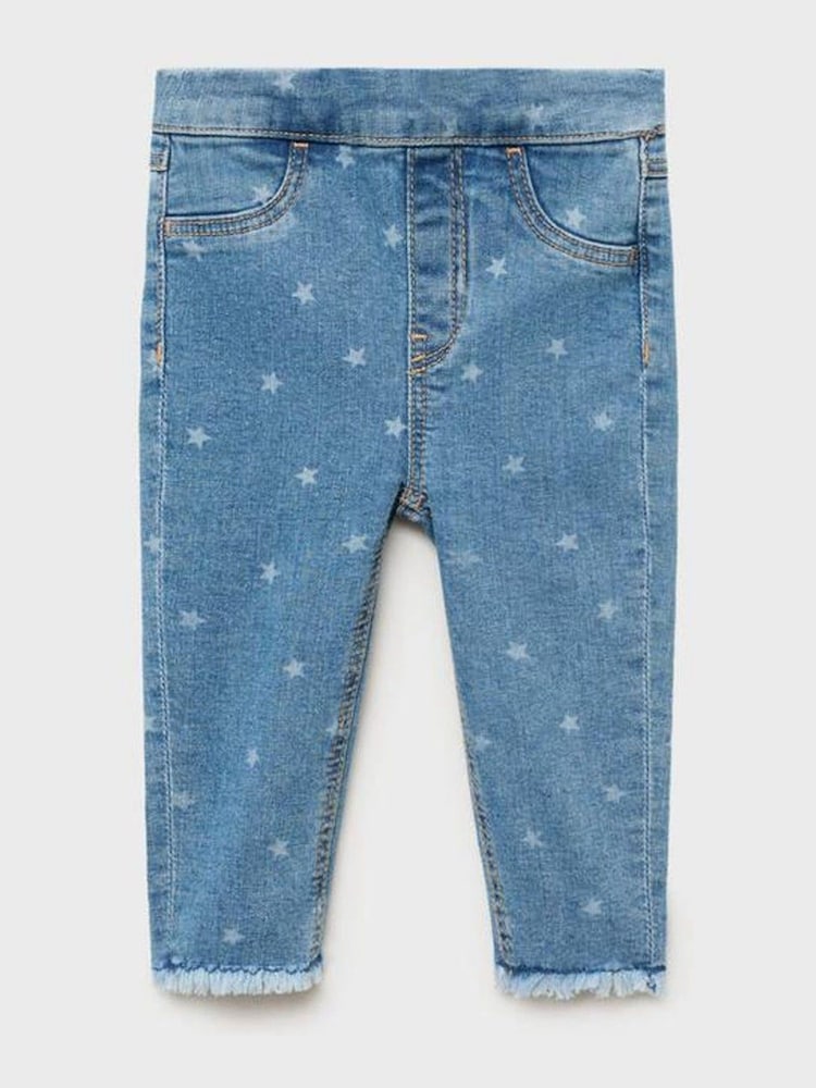 Mango Blue Star Pattern Skinny Jeans - Image 1 of 3 Mango Blue Star Pattern Skinny Jeans - Image 1 of 3