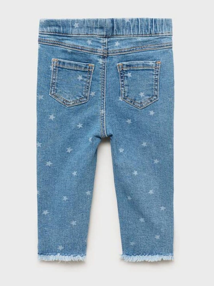 Mango Blue Star Pattern Skinny Jeans - Image 2 of 3 Mango Blue Star Pattern Skinny Jeans - Image 2 of 3
