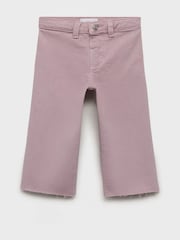 Mango Purple Long Denim Shorts - Image 1 of 3