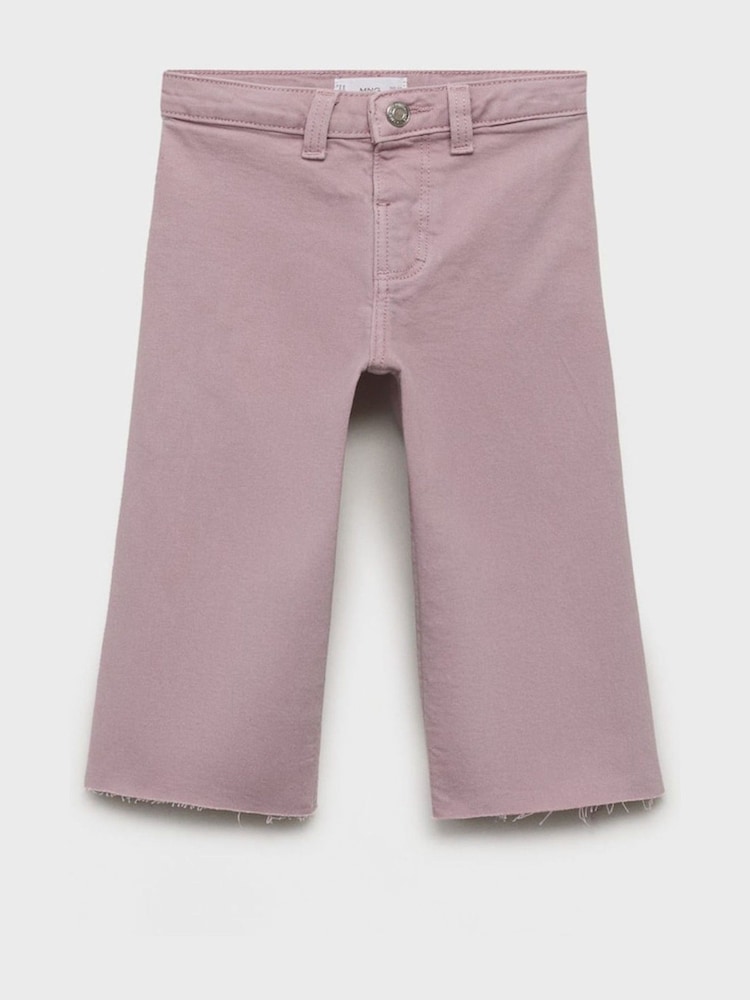Mango Purple Long Denim Shorts - Image 1 of 3