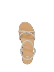 Dune London Silver Levia Diamonte Upper Strap Sandals - Image 4 of 5