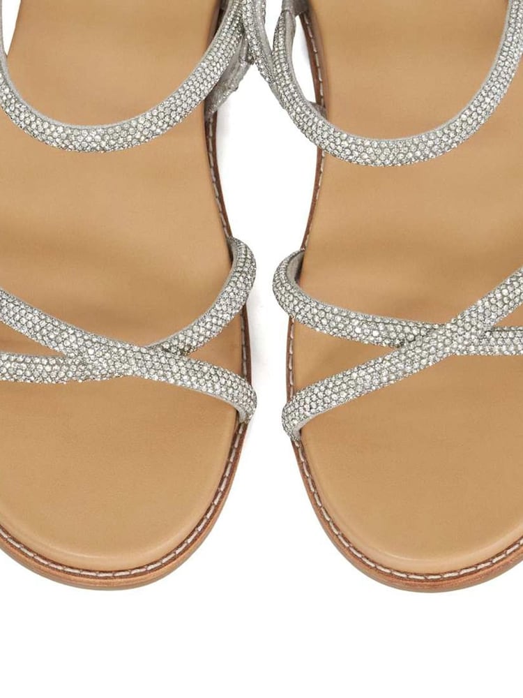 Dune London Silver Levia Diamonte Upper Strap Sandals - Image 5 of 5