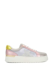 Dune London Emeelia Star Detail Lace Up Trainers - Image 1 of 6