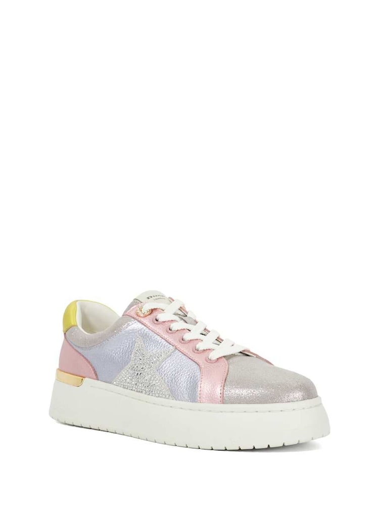 Dune London Emeelia Star Detail Lace Up Trainers - Image 2 of 6
