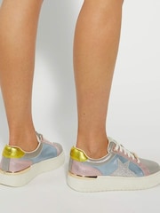 Dune London Emeelia Star Detail Lace Up Trainers - Image 6 of 6