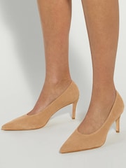 Dune London Brown Aspiring High Cut Court Heels - Image 1 of 6
