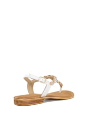 Dune London Cream Larvo Jewel Toe Post Sandals - Image 3 of 5
