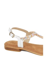 Dune London Cream Larvo Jewel Toe Post Sandals - Image 5 of 5