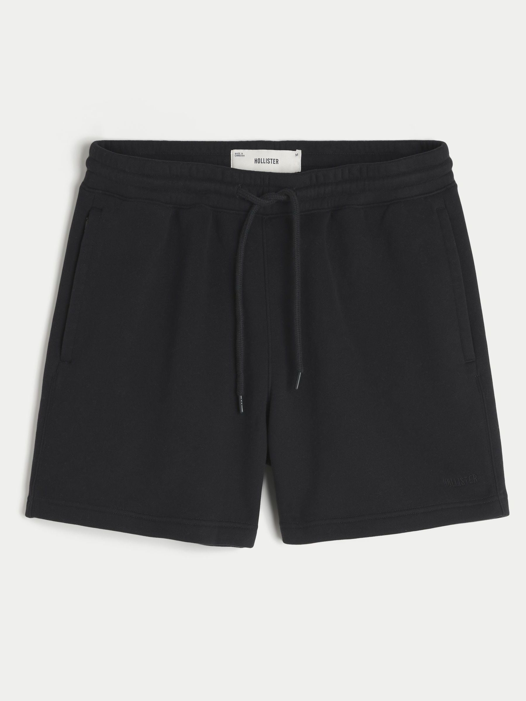 Buy Hollister Mid Thigh Loose Fleece Black Shorts from Next USA