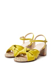 Moda in Pelle Blue Mokara Twist Knot Feature Block Heel Sandals - Image 2 of 4