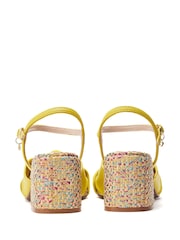 Moda in Pelle Blue Mokara Twist Knot Feature Block Heel Sandals - Image 3 of 4