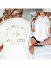 Personalised Martini Hen Party T-shirt by Koko Blossom - Image 1 of 2