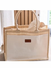 Personalised Leather Patch Tote by Koko Blossom by Koko Blossom - Image 1 of 3