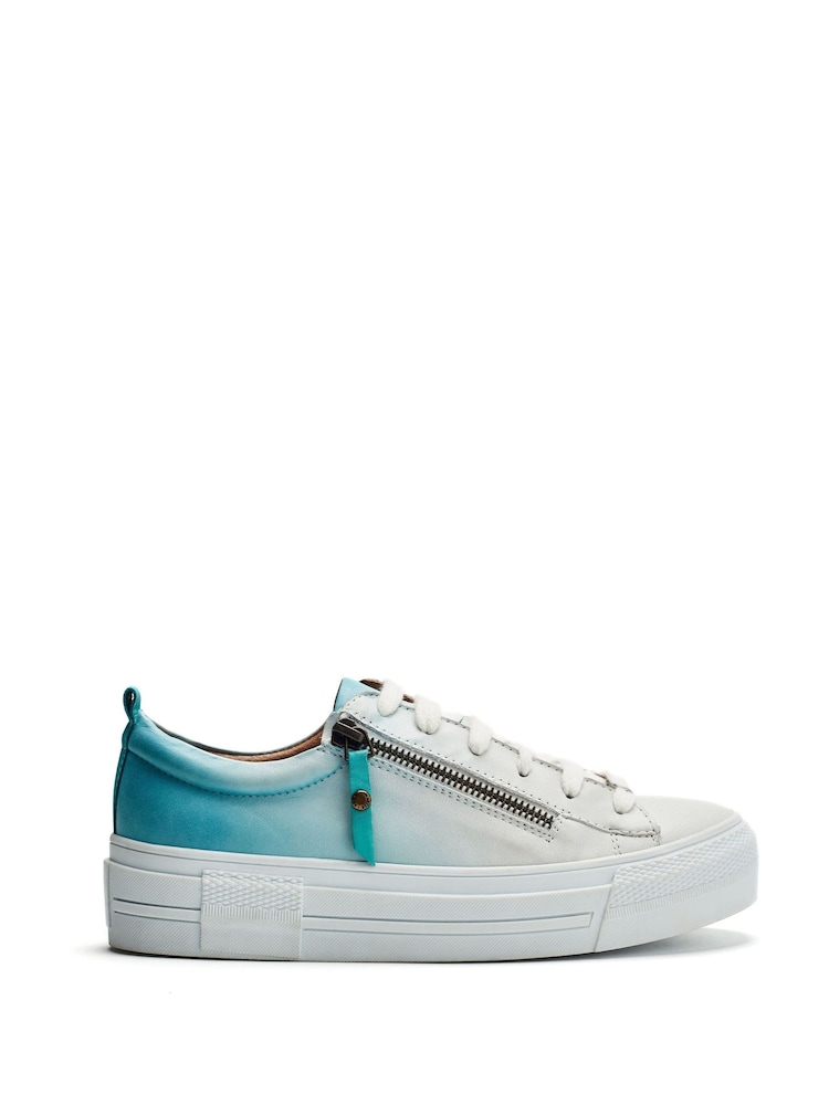 Moda In Pelle FILICIAN CHUNKY LEATHER TRAINER WITH ZIP AND LACE-UP CLOSURE - Image 1 of 4