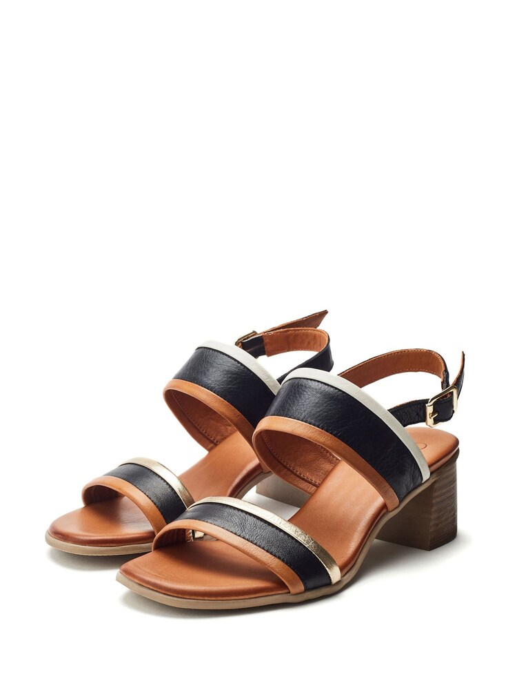 Moda in Pelle Luzula Colour Block Low Heel Sandals - Image 2 of 4