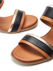 Moda in Pelle Luzula Colour Block Low Heel Sandals - Image 3 of 4