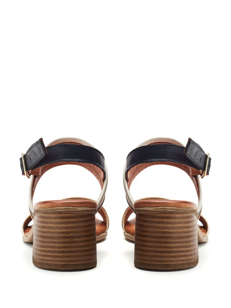 Moda in Pelle Luzula Colour Block Low Heel Sandals - Image 4 of 4