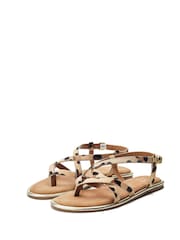Estampado animal - Moda in Pelle Animal Print Jacaran Flat Criss Cross Sandals - Imagen 2 de 4