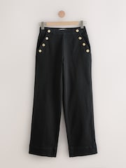 Black Gold Button Front Wide Leg Jeans - Image 1 of 3