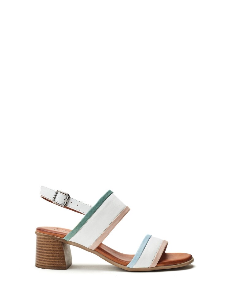 Moda in Pelle Luzula Colour Block Low Heel Sandals - Image 1 of 4 Moda in Pelle Luzula Colour Block Low Heel Sandals - Image 1 of 4