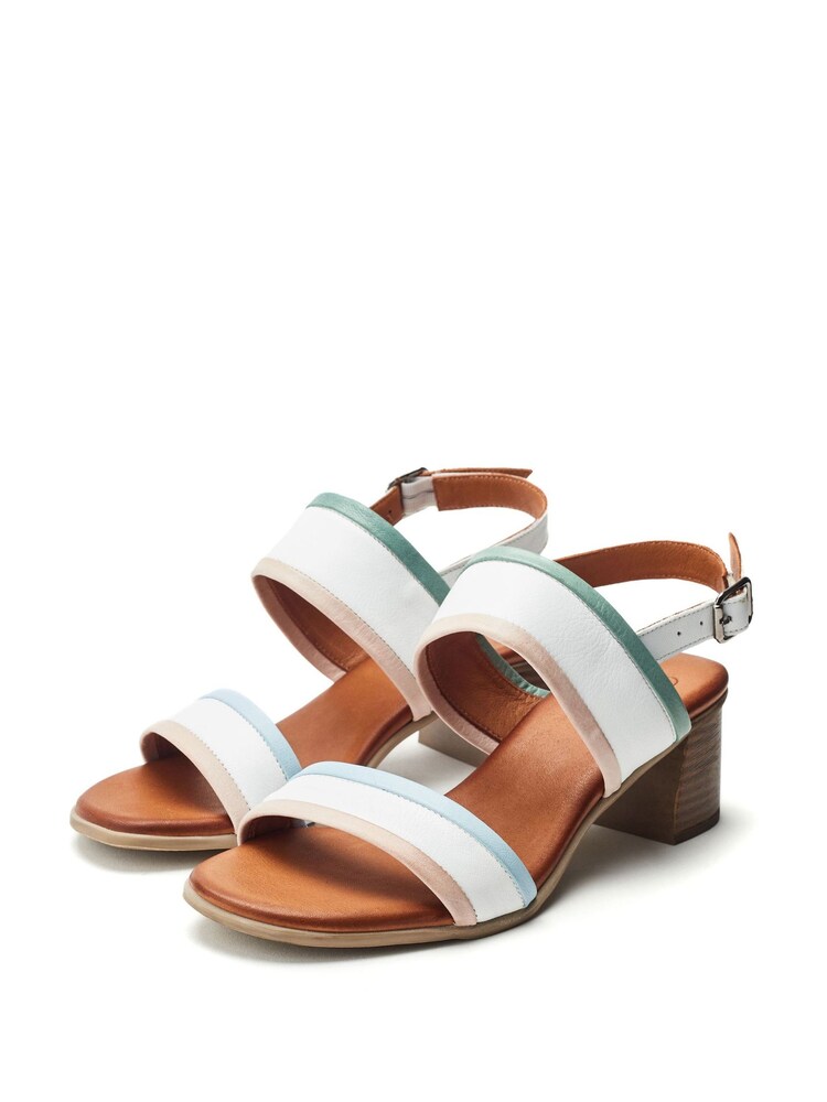 Moda in Pelle Luzula Colour Block Low Heel Sandals - Image 2 of 4 Moda in Pelle Luzula Colour Block Low Heel Sandals - Image 2 of 4