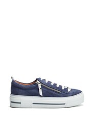 Moda In Pelle FILICIAN CHUNKY LEATHER TRAINER WITH ZIP AND LACE-UP CLOSURE - Image 1 of 4