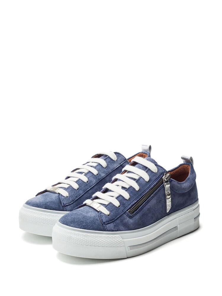 Moda In Pelle FILICIAN CHUNKY LEATHER TRAINER WITH ZIP AND LACE-UP CLOSURE - Image 2 of 4